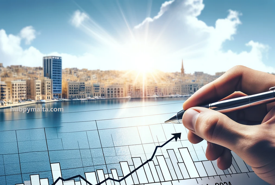 Graph depicting Malta's rental market growth from 2013 to 2024.