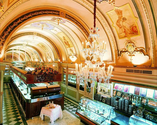 afé Cordina in Valletta, Malta, showcases a selection of exquisite chocolates and chocolate-based treats, inviting visitors to indulge in the sweet delights of the island's Chocolate Festival.