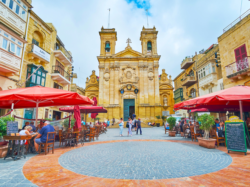 The magnificent Basilica of St. George in Victoria, Gozo.



